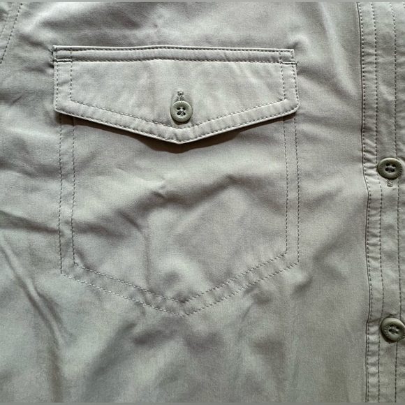 Eddie Bauer Women's Olive Button Down Shirt - Picture 6 of 15